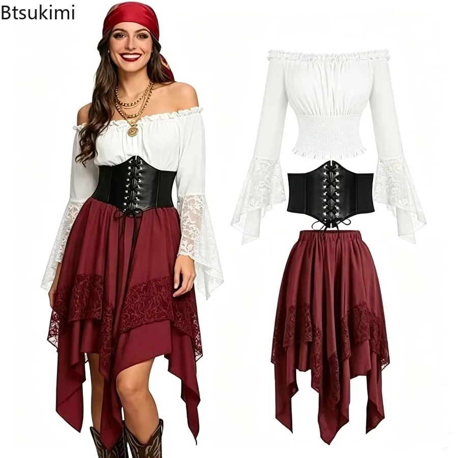 Vintage Fashion Dresses - Halloween Renaissance Asymmetrical Fairy Tail Skirt