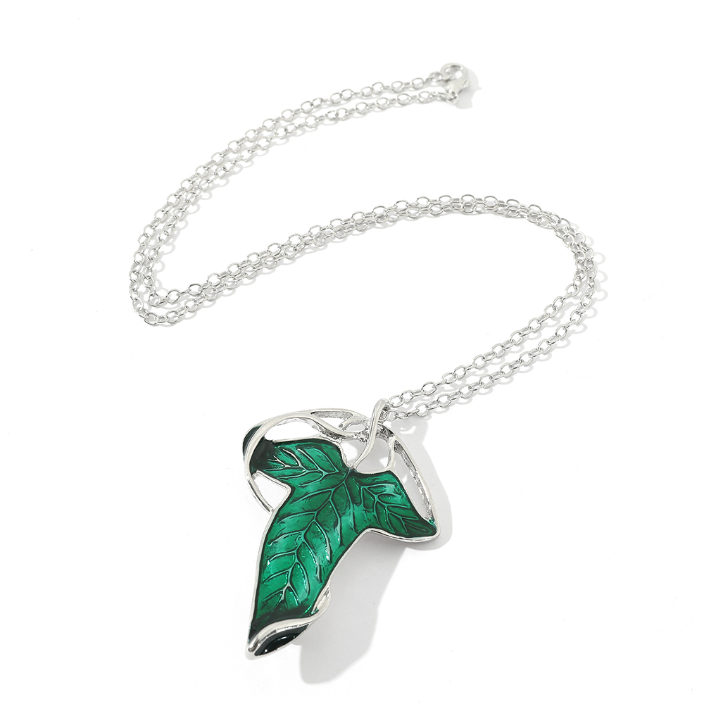 Vintage Green Leaf Pendant Nec - đánh giá và giá Vintage Fashion Online